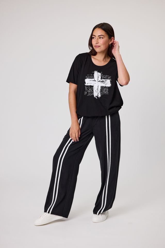 June Pleat Tee - Black