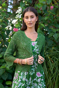 Aisha Midi Dress - Tea Leaf Multi