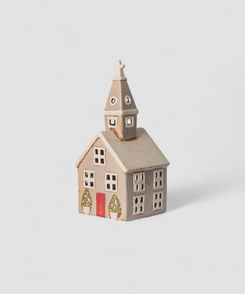 Alsace Tea Light Church Christmas Stone