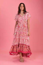 Alvin Maxi Dress - Pink Boho