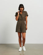 Andi Romper - Olive Jacquard