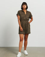 Andi Romper - Olive Jacquard