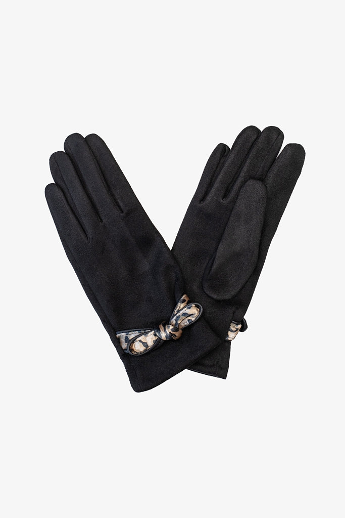 Leopard Bow Gloves