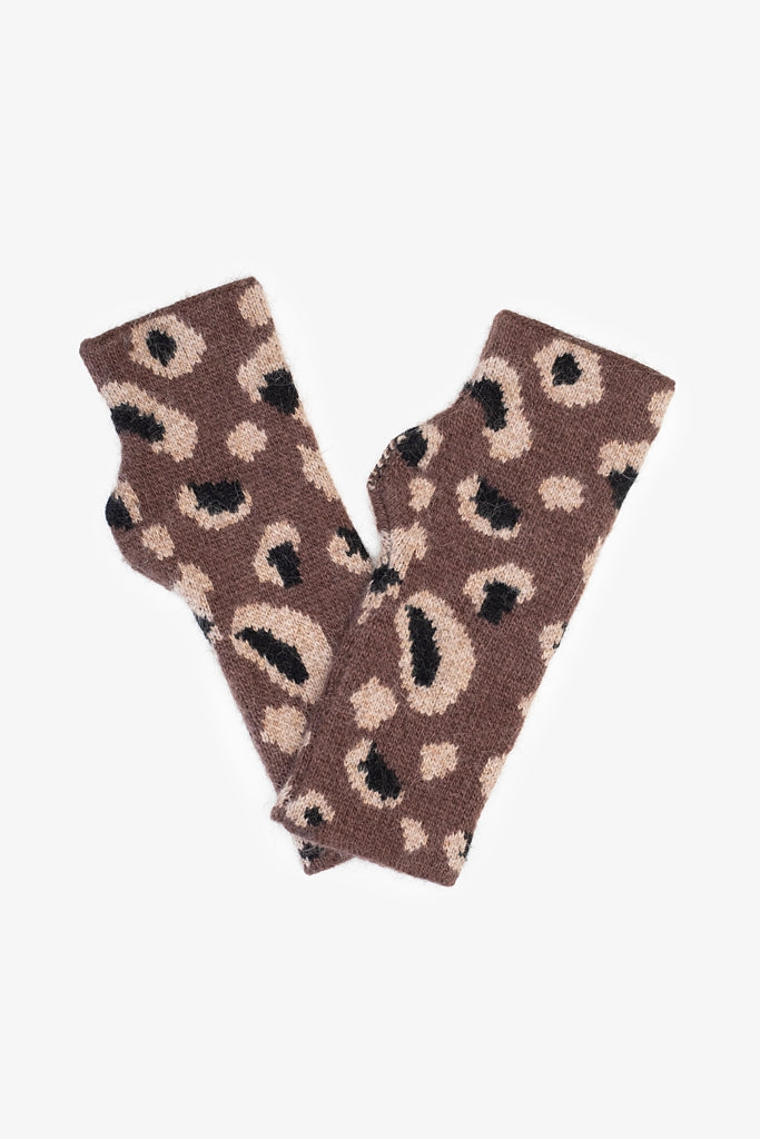 Leopard Fingerless Gloves