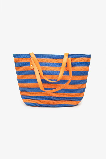 Summer Stripe Bag - Blue & OJ