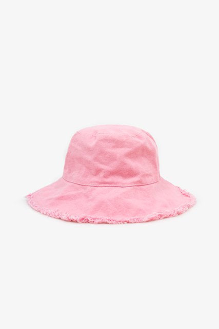 Fringe Bucket Hat - Pink