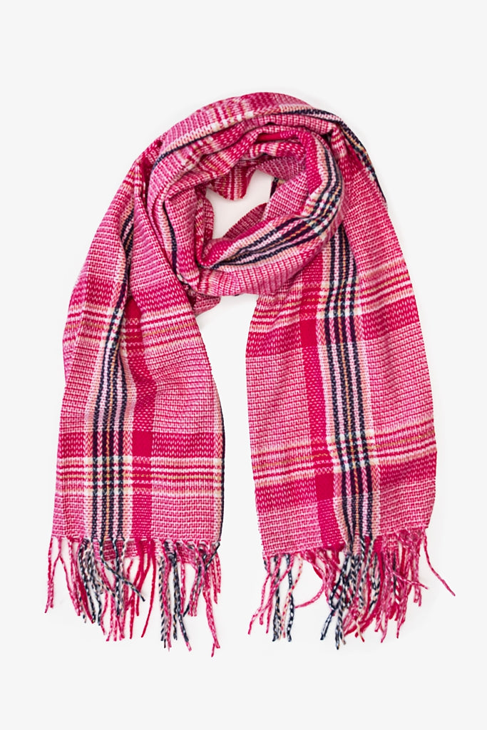 Fuchsia Glen Check Scarf