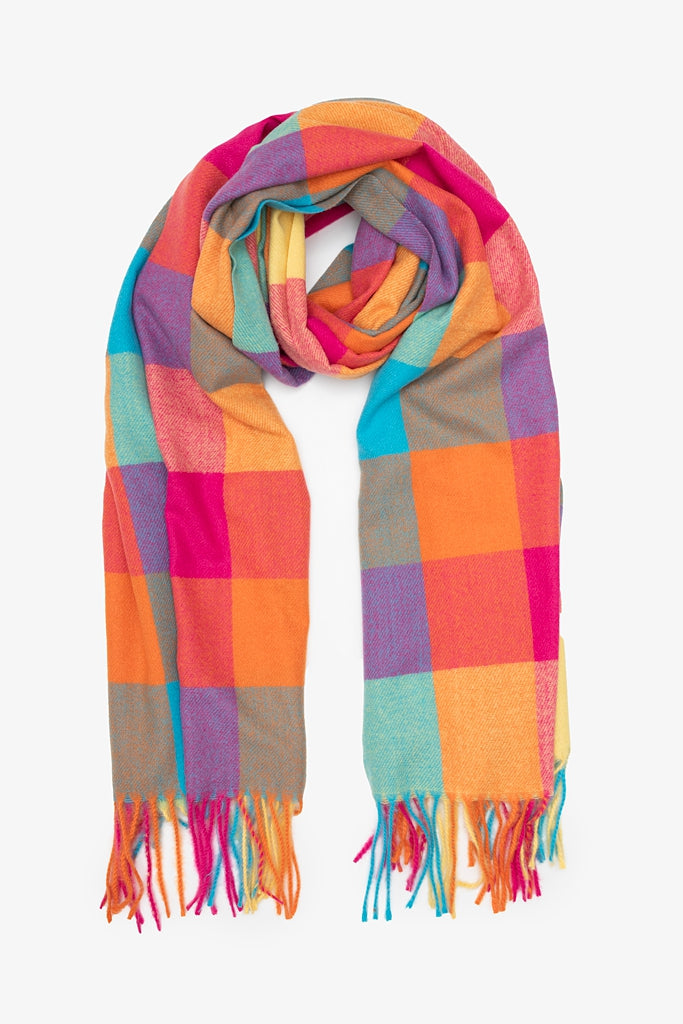 Rainbow Check Scarf