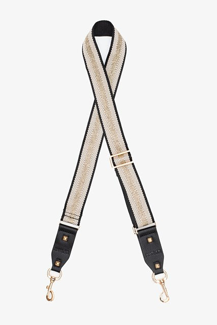 Bag Strap - Oat & Gold Stripe