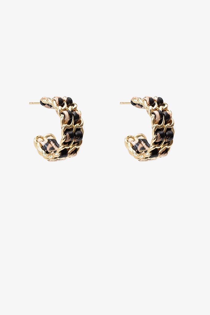 Leopard Thread Hoop