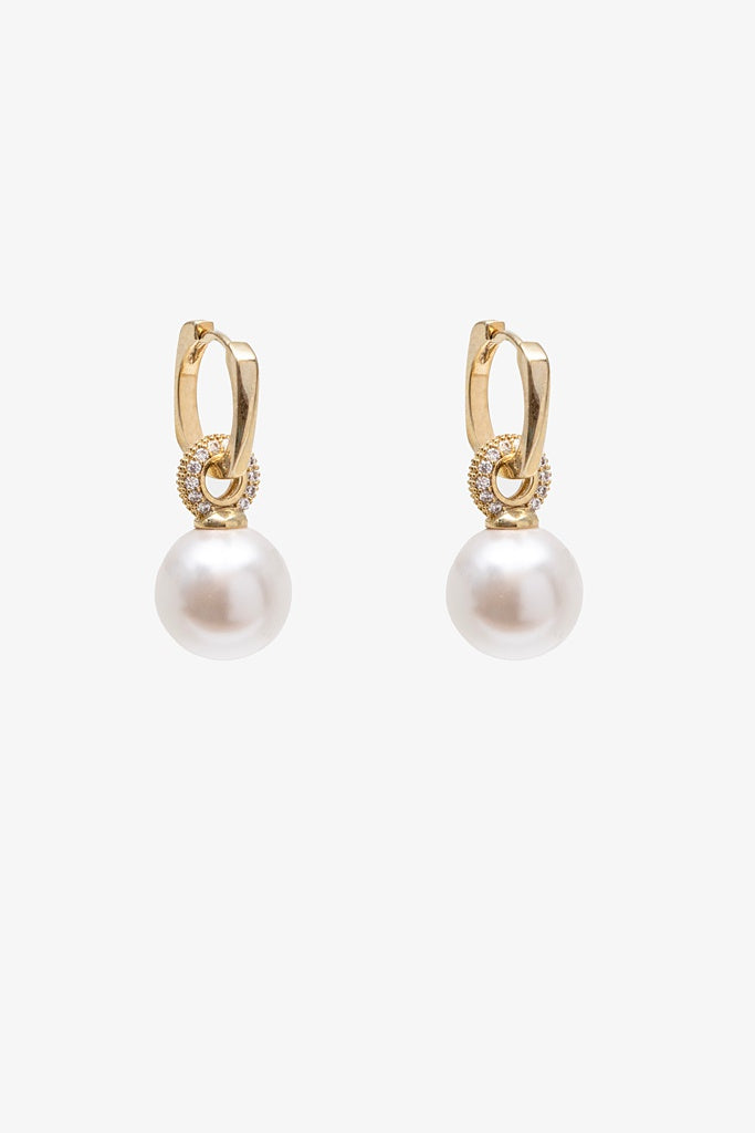 Gold Pearl Statement Drop Earring