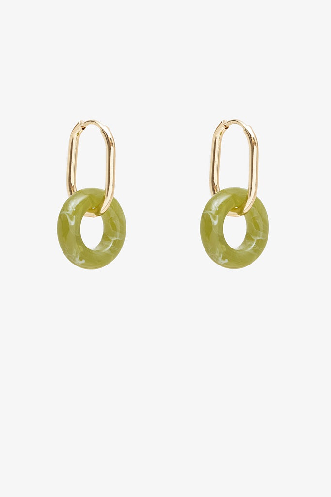 Stone Drop Earring - Fern