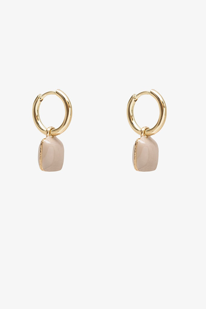 Square Drop Earring - Truffle