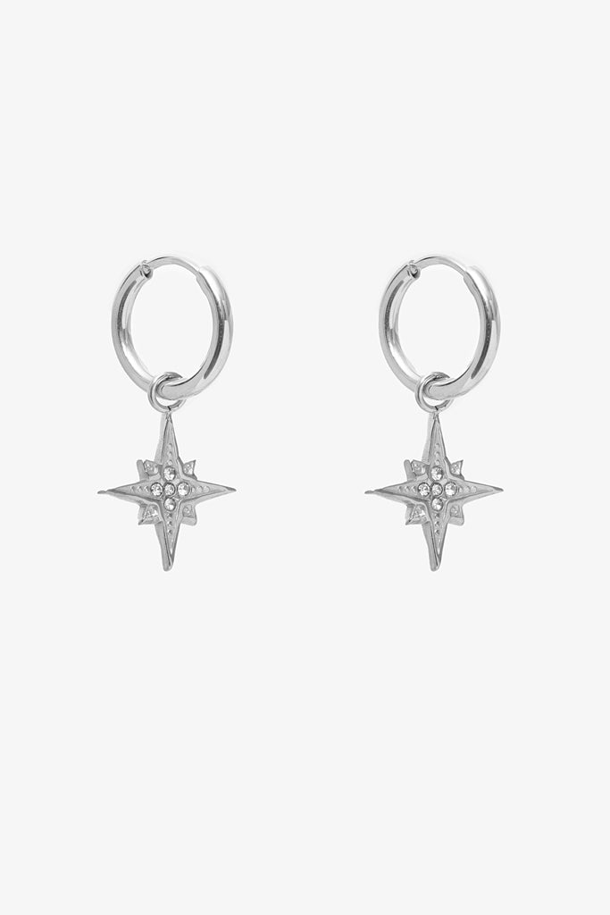 Stella Star Huggie Earring - Silver