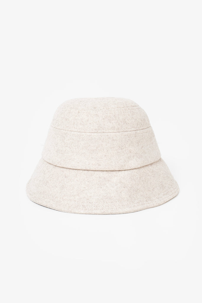 Bow Cloche Hat - Oatmeal