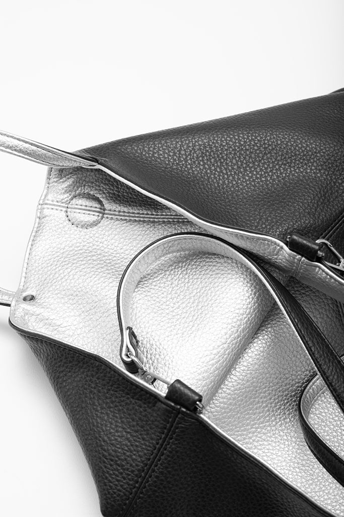 Hartley Reversible Tote - Black /Silver