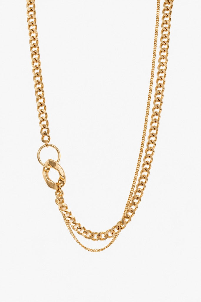 Gold Double Chain Necklace