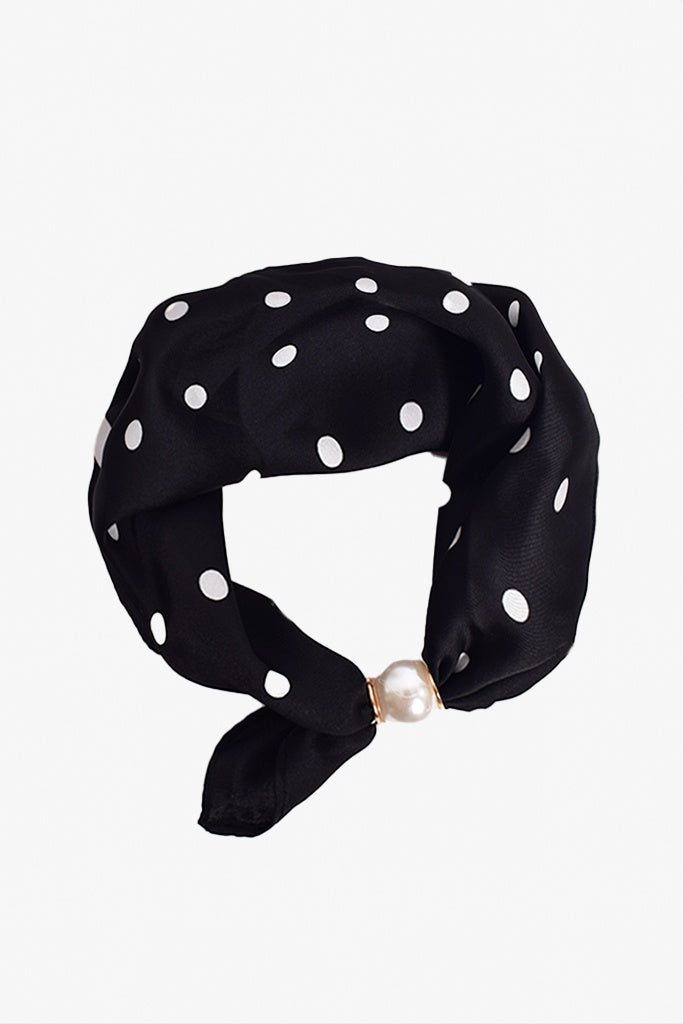 Pearl Fasten Neck Tie- Classic Dottie