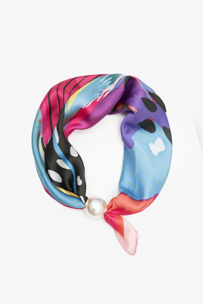 Pearl Fasten Neck Tie - Chroma