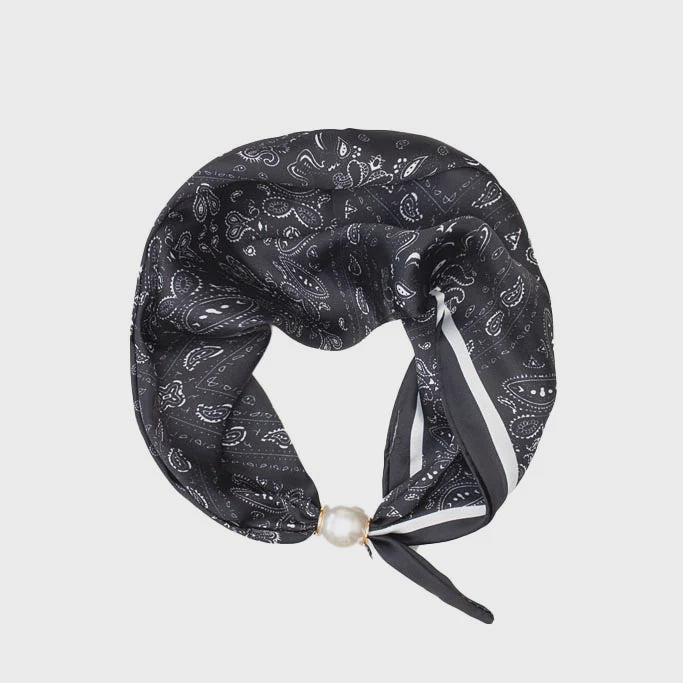 Pearl fasten Neck Tie - Monarch Paisley