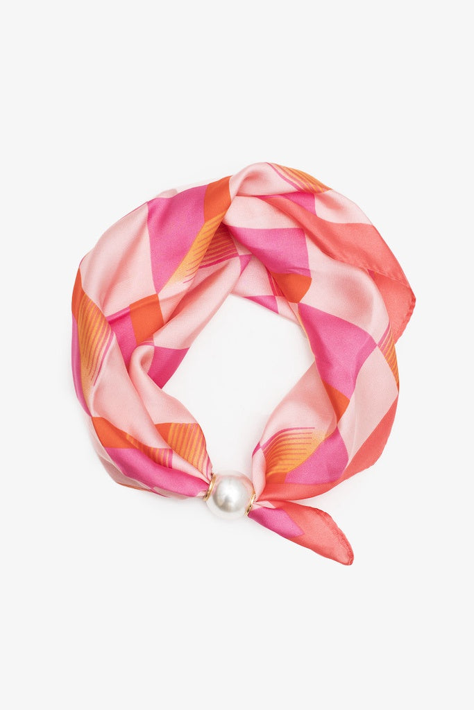 Pearl Fasten Neck Tie - Sorbet