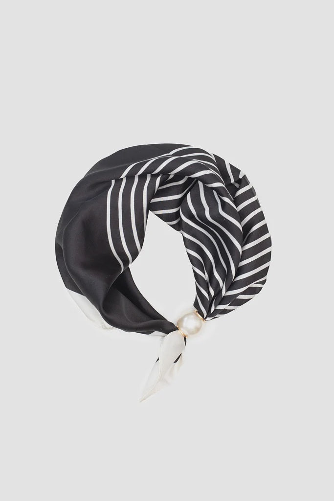 Pearl Fasten Neck Tie - Tuxedo Stripe