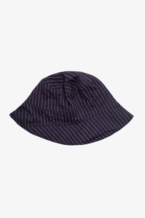 Pinstripe Bucket Hat - Navy