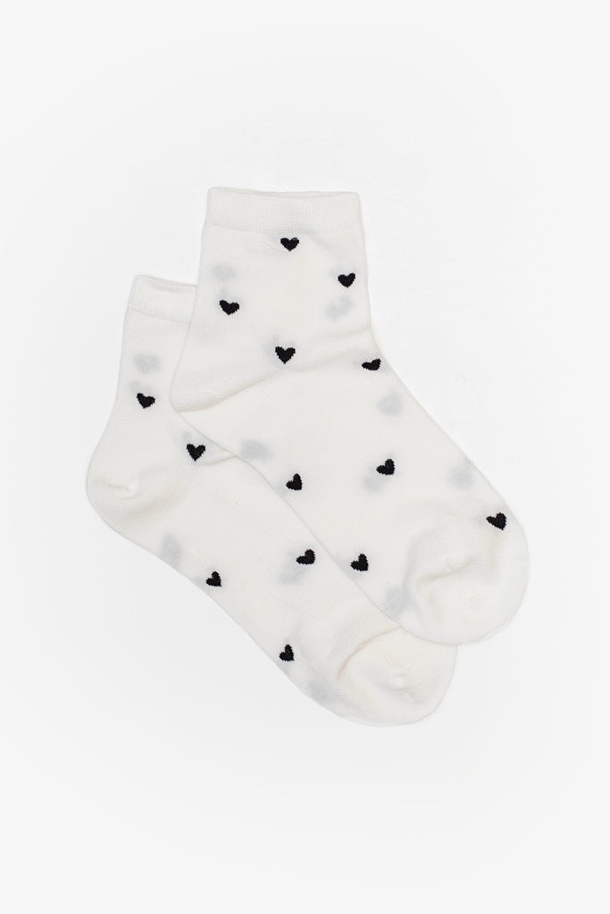 Ankle Sock - Love Notes White