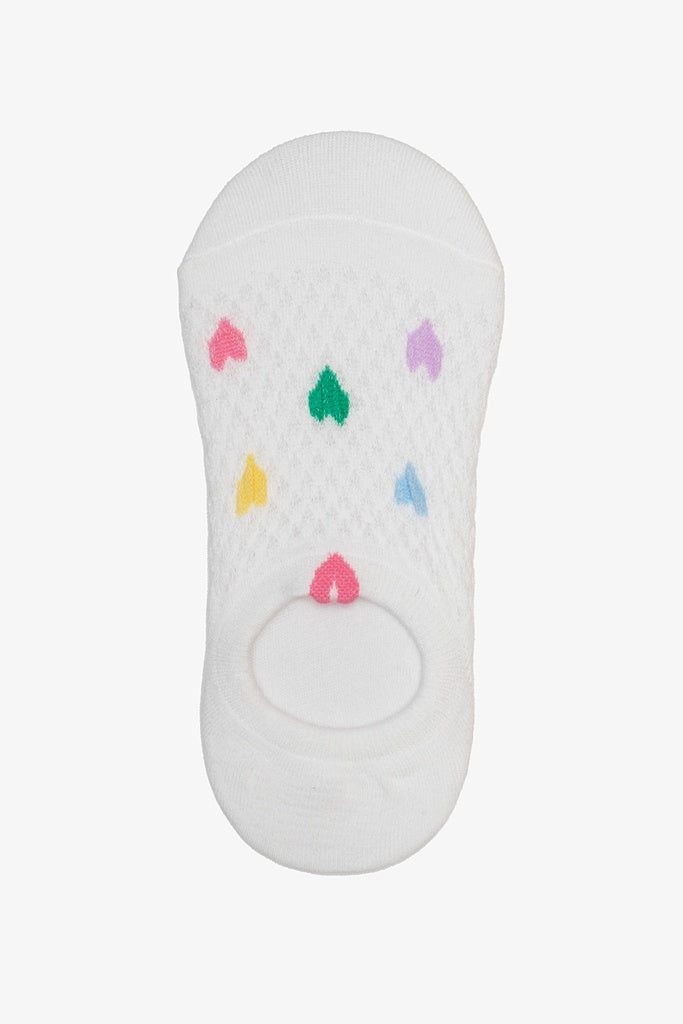 No Show Socks - Coloured Hearts