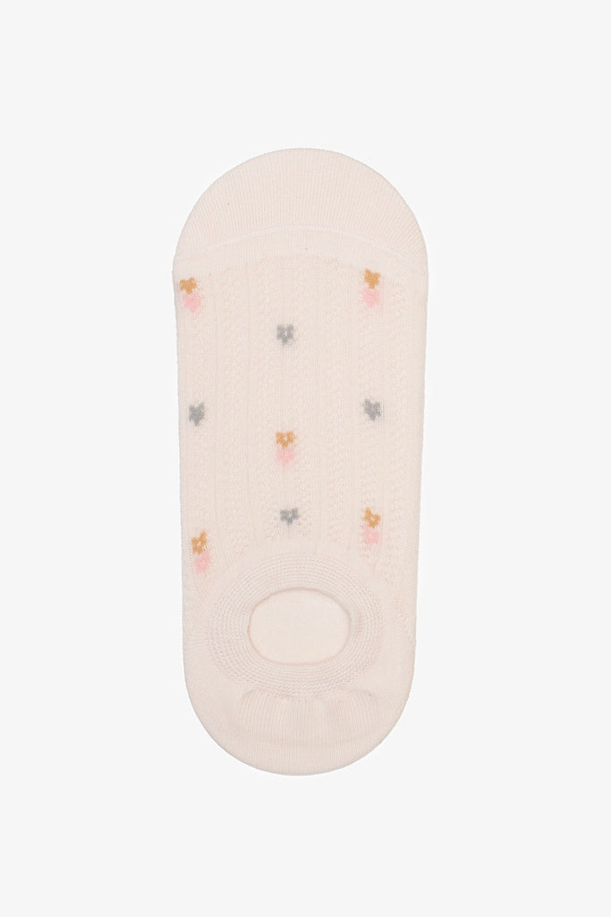 No Show Socks - Posy Rib Blush