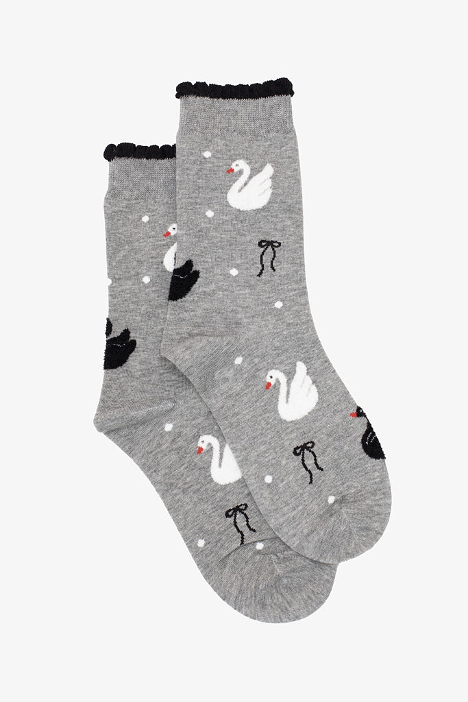 Swans and Bows Sock