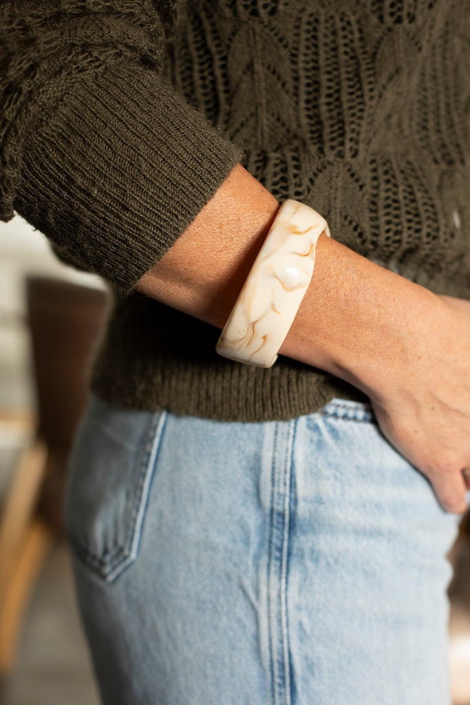 Halo Bangle - Marble