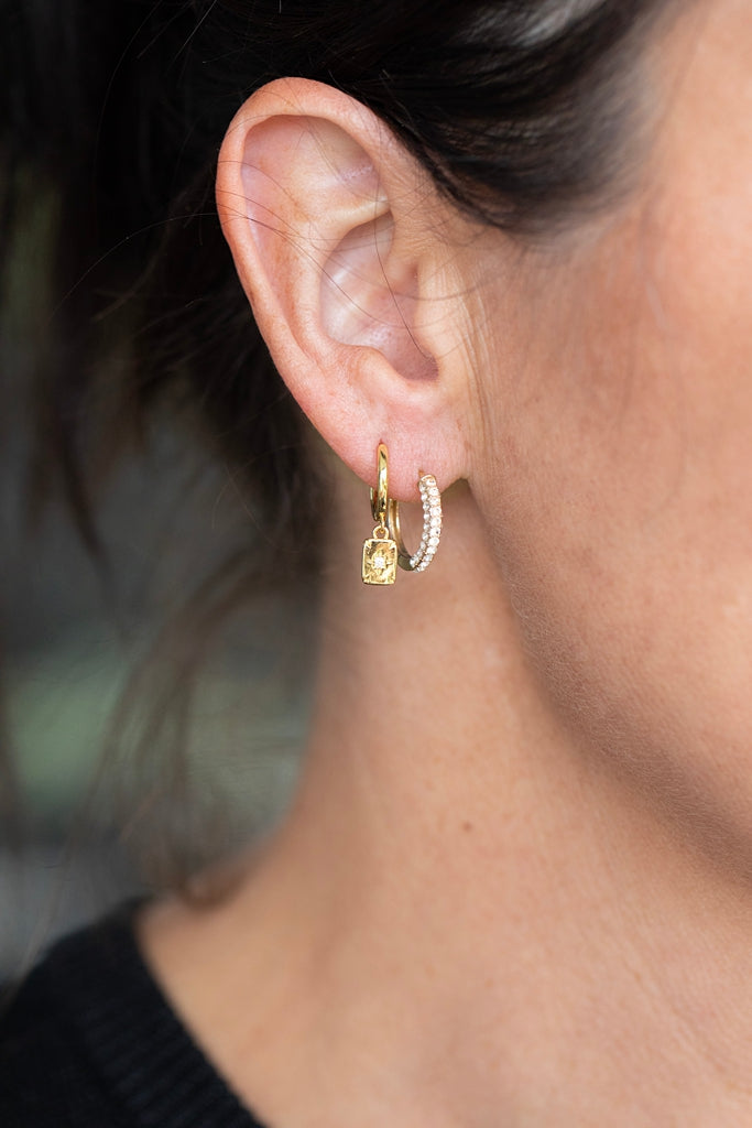 Petite Lucca Huggie Earring - Gold