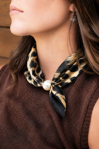 Pearl Fasten Neck Tie - Safari Blend