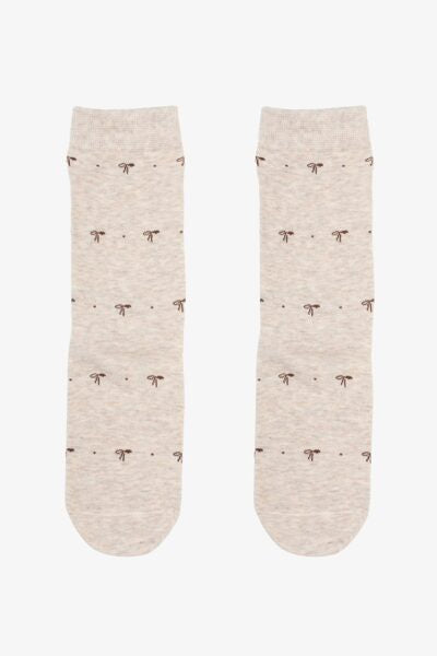Oatmilk Bow Sock