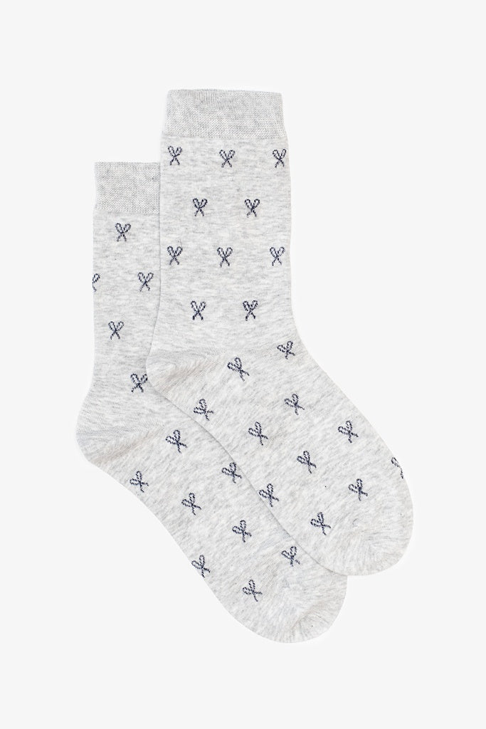 Silver Bow Sock