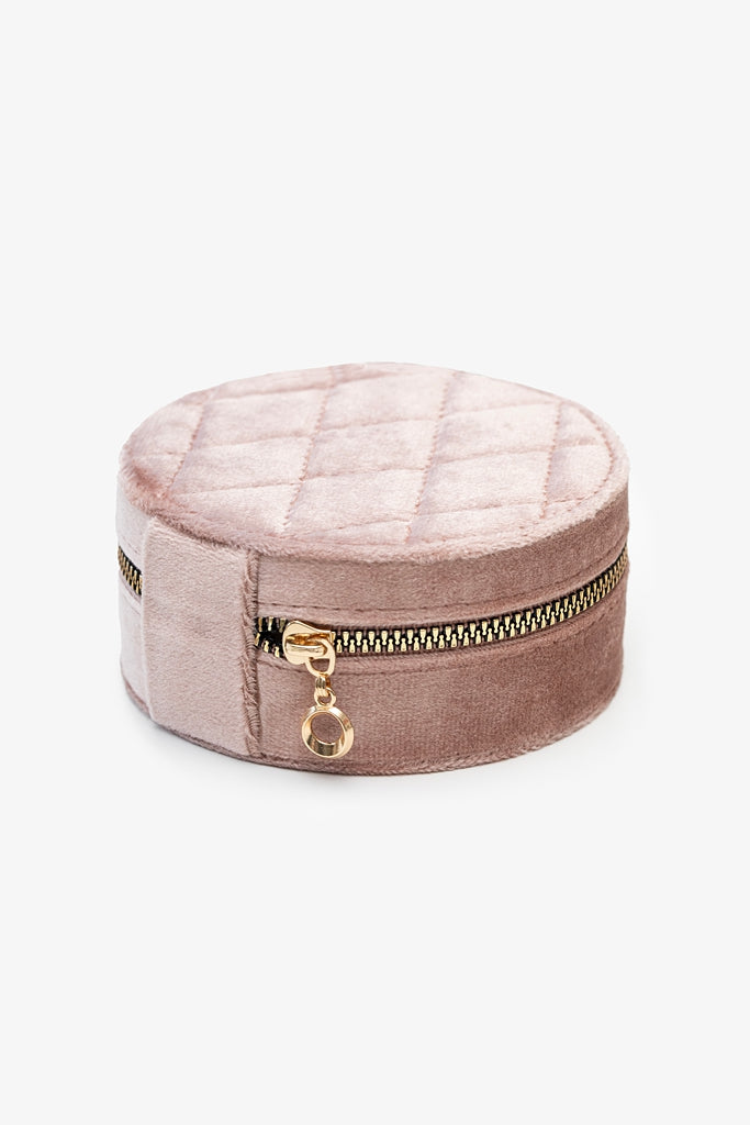 Velvet Jewellery Travel Box - Blush