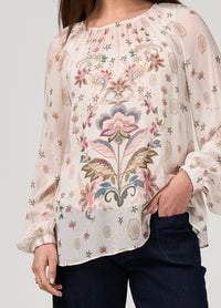 Antoinette Top - Bone Multi - Girl Next Door Fashion