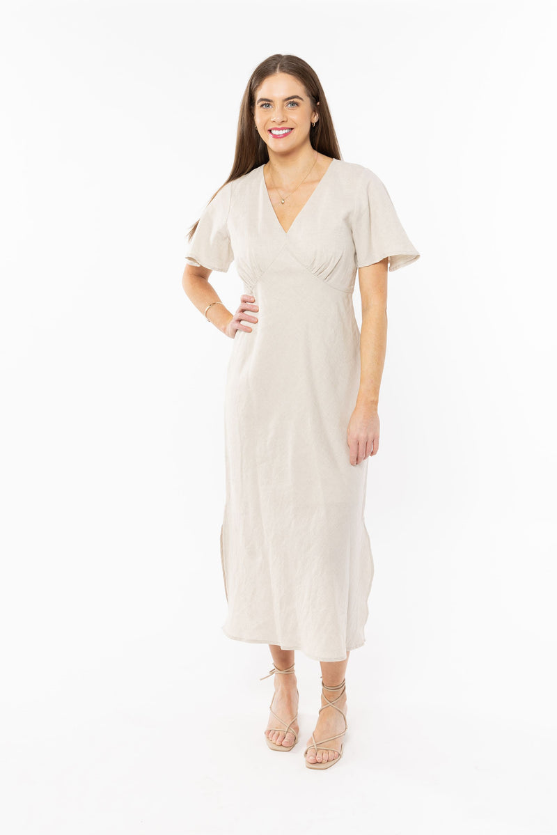 Applause Dress - Natural Linen