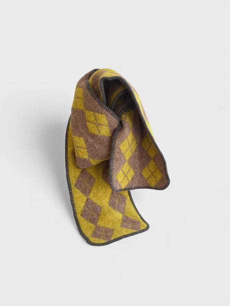 Argyle Scarf - Yellow/Beige