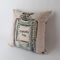 Art Cushion Velvet Chanel Pearls - Neutral