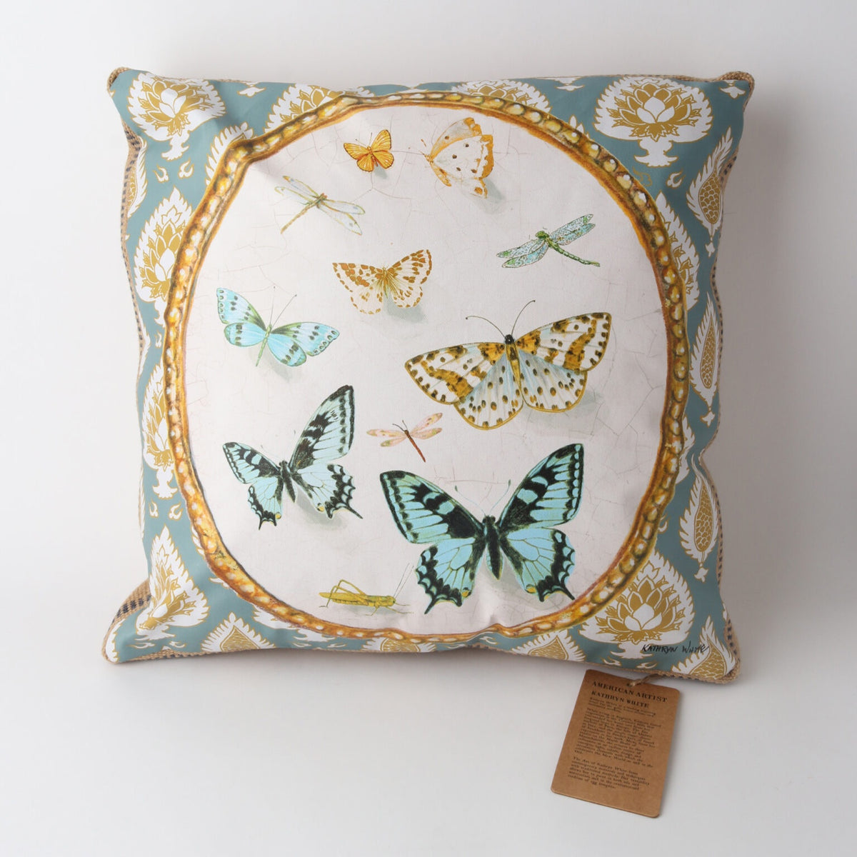 Art Cushion Burlap Butterfly