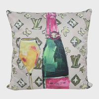 Art Cushion Velvet LV - Champagne