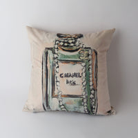 Art Cushion Velvet Chanel Pearls - Neutral
