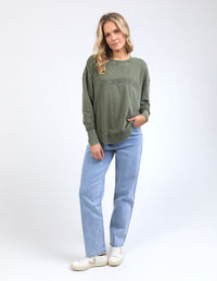 Washed Simplified Crew - Khaki