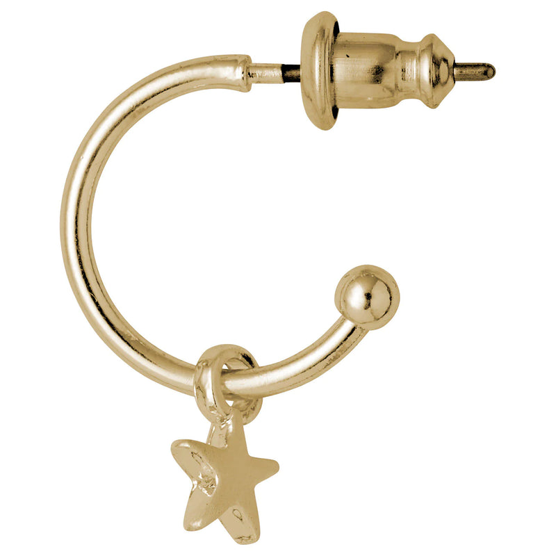 Ava Star Hoops - Gold Plated
