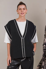 Avino Knit Vest - Black