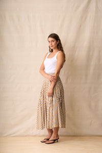 In Stitches Skirt /  Biscotti Check