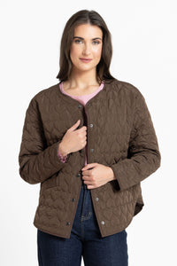Montreal Quilted Jacket / Choc Heart