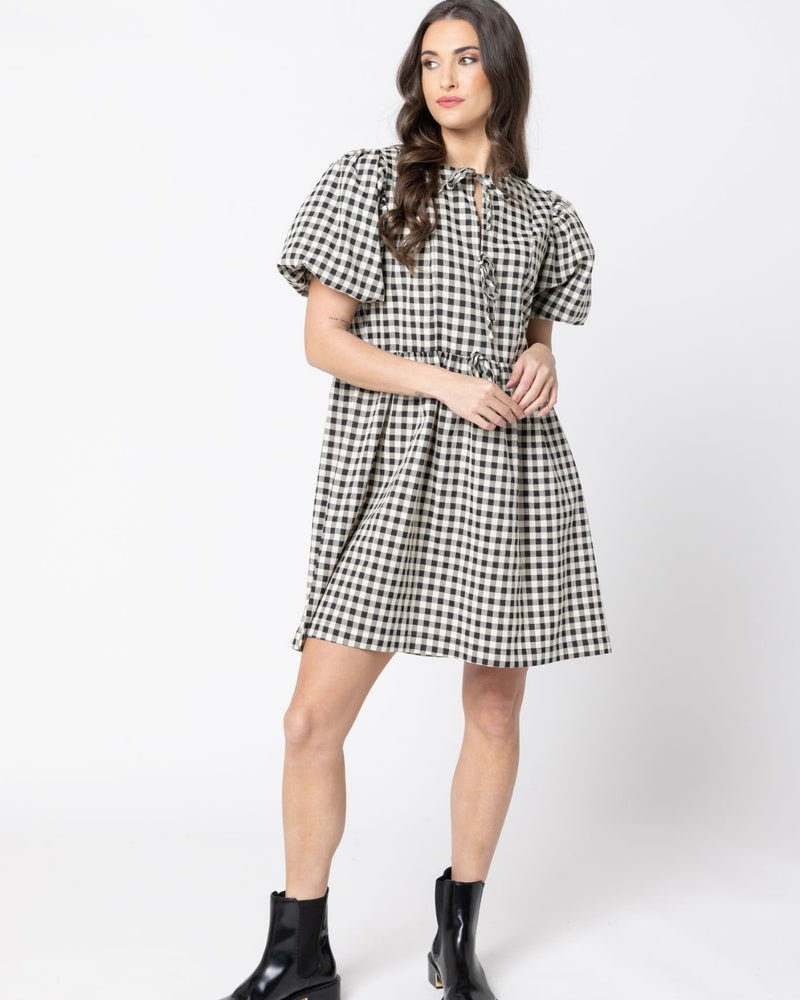 Belle Bow Dress / Check Mate